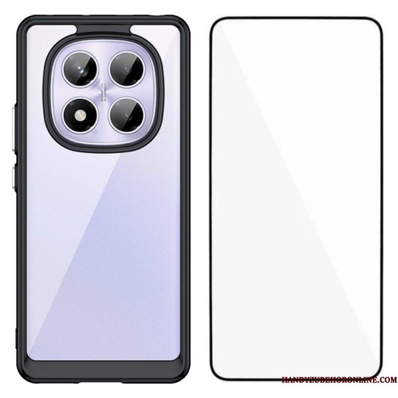 Cover Hoesje Xiaomi Redmi Note 14 Pro 4g Telefoonhoesje Hybride Met Gehard Glazen Schermbeschermer
