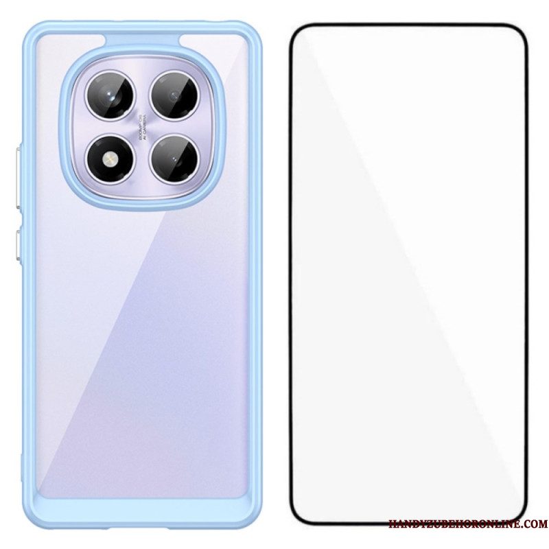 Cover Hoesje Xiaomi Redmi Note 14 Pro 4g Telefoonhoesje Hybride Met Gehard Glazen Schermbeschermer
