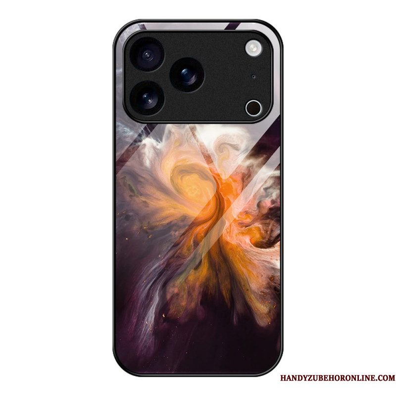 Cover Hoesje iPhone 17 Pro Max Telefoonhoesje Gehard Glas Marmer