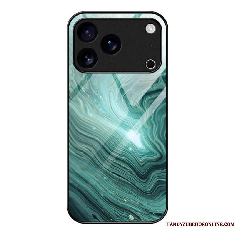 Cover Hoesje iPhone 17 Pro Max Telefoonhoesje Gehard Glas Marmer