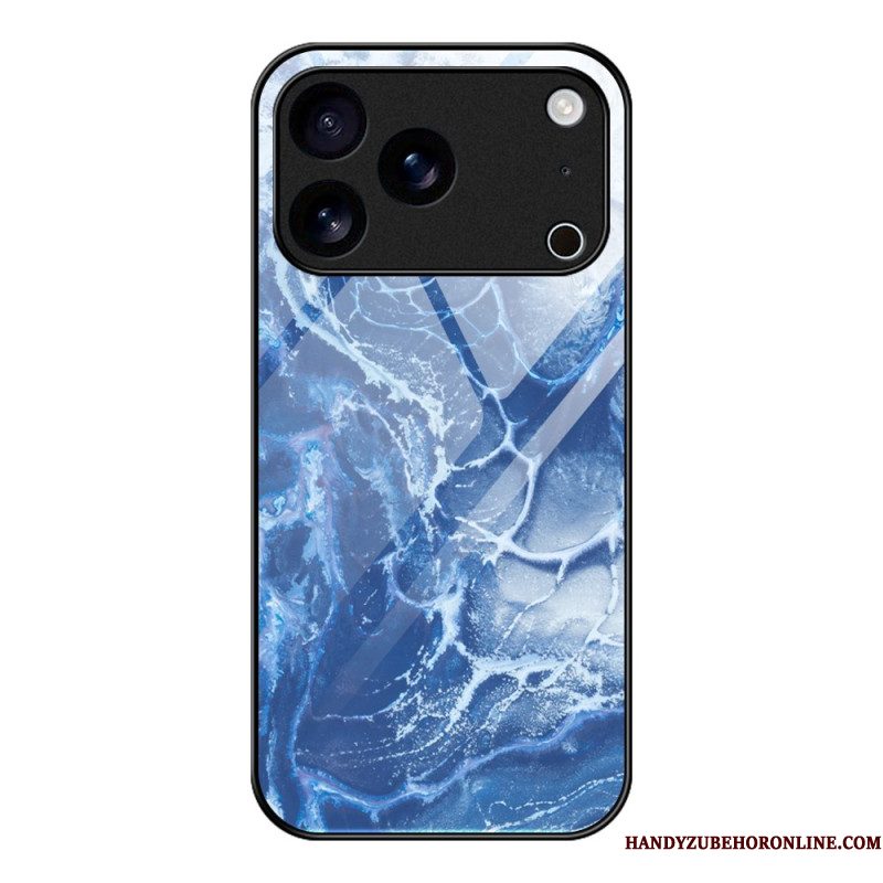 Cover Hoesje iPhone 17 Pro Max Telefoonhoesje Gehard Glas Marmer