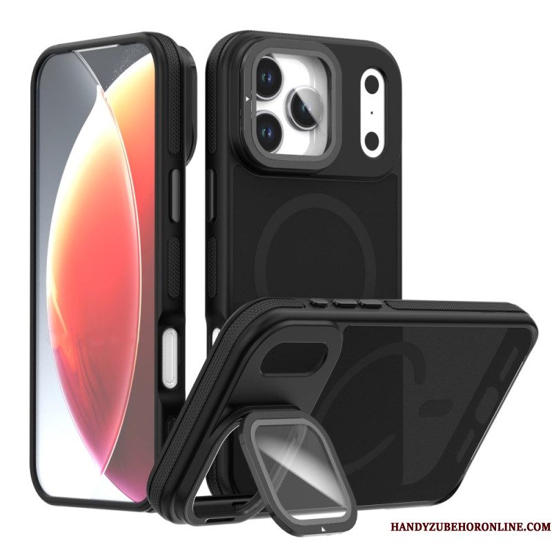 Cover Hoesje iPhone 17 Pro Telefoonhoesje Hybride Magsafe Met Lensbeschermer En Geïntegreerde Houder