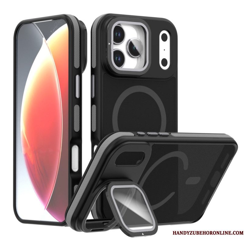 Cover Hoesje iPhone 17 Pro Telefoonhoesje Hybride Magsafe Met Lensbeschermer En Geïntegreerde Houder