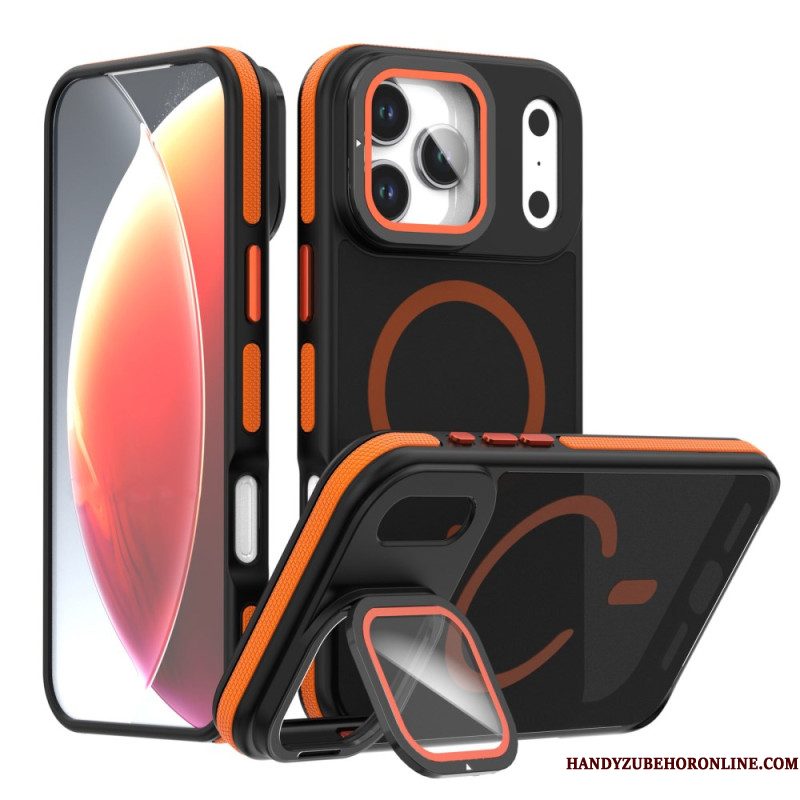 Cover Hoesje iPhone 17 Pro Telefoonhoesje Hybride Magsafe Met Lensbeschermer En Geïntegreerde Houder