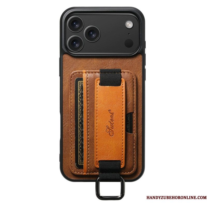 Cover Hoesje iPhone 17 Pro Telefoonhoesje Kaarthouder Met Retro Design