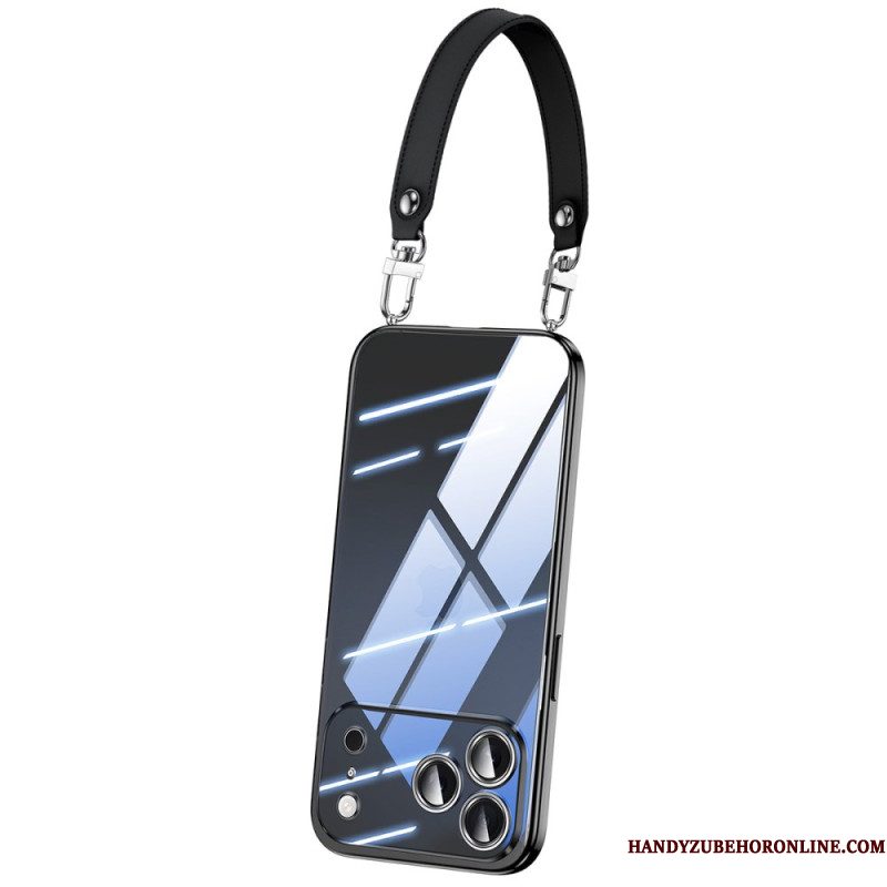 Cover Hoesje iPhone 17 Pro Telefoonhoesje Transparant Met Polsbandje
