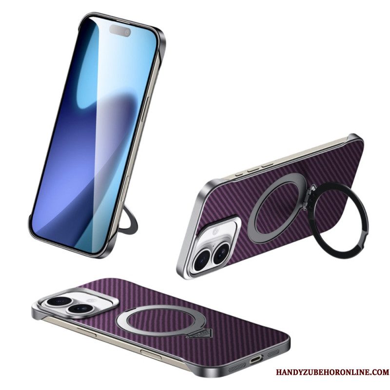 Cover Hoesje iPhone 17 Telefoonhoesje Compatibel Met Magsafe Leerlook Met Standaard