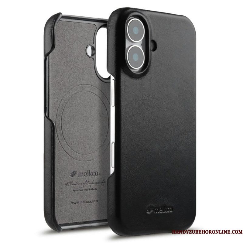 Cover Hoesje iPhone 17 Telefoonhoesje Magsafe-compatibel Gewaxt Leer
