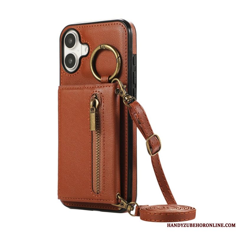 Cover Hoesje iPhone 17 Telefoonhoesje Portemonnee Met Rits