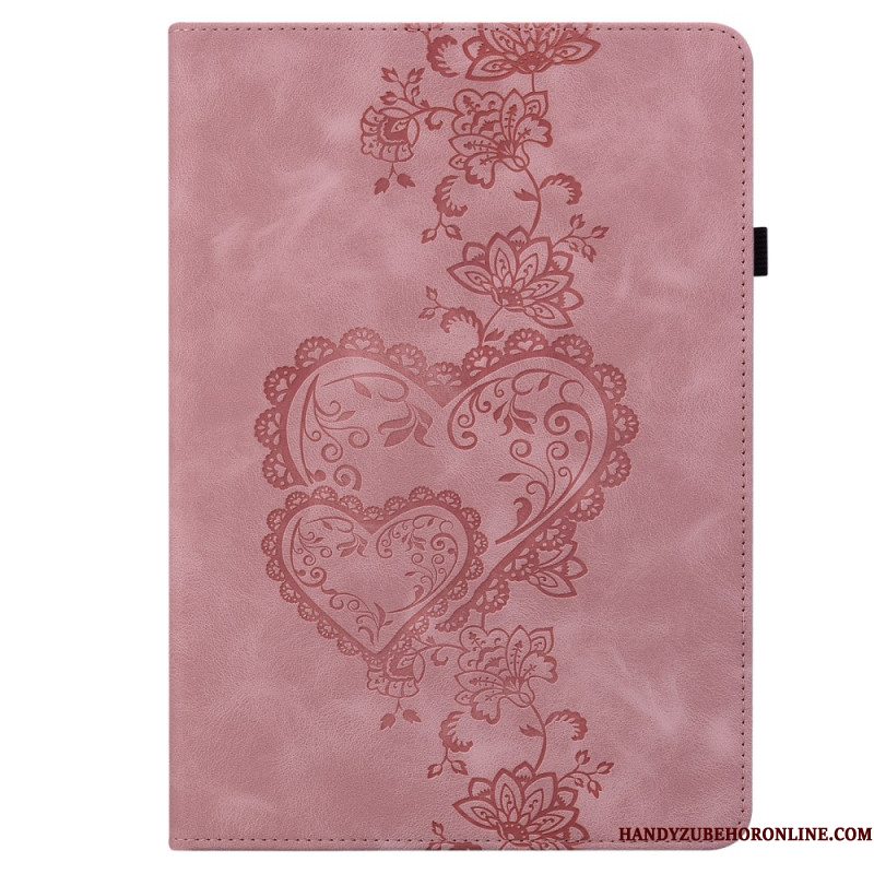 Cover Samsung Galaxy Tab S10 Plus Hartjes Met Suède-effect