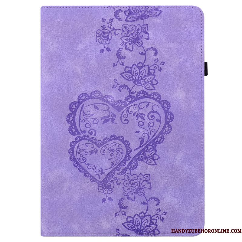 Cover Samsung Galaxy Tab S10 Plus Hartjes Met Suède-effect