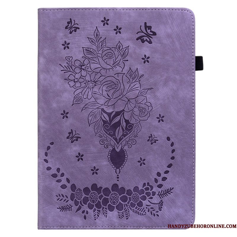 Cover Samsung Galaxy Tab S10 Plus Vlinders En Rozen