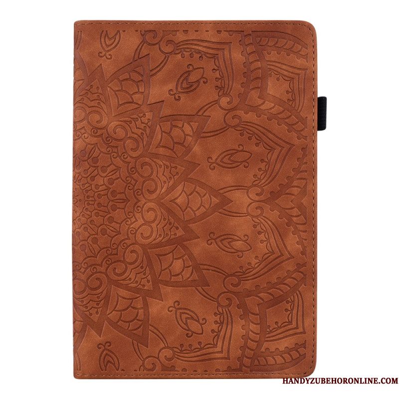 Cover Samsung Galaxy Tab S11 Ultra Mandala Met Suède-effect Bescherming Hoesje
