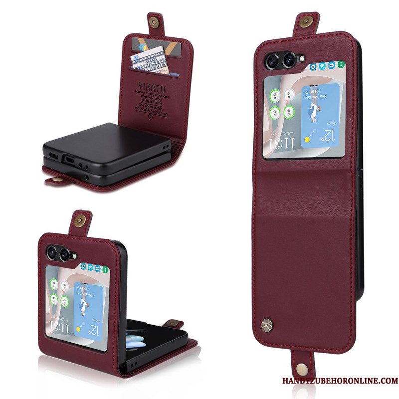 Cover Samsung Galaxy Z Flip 7 Fe Kaarthouder En Sluiting