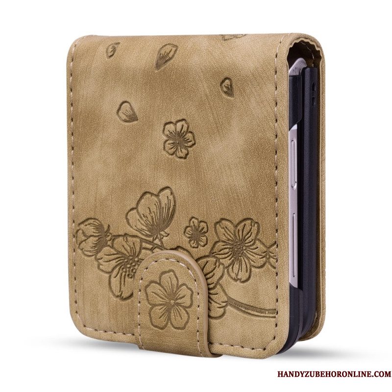 Cover Samsung Galaxy Z Flip 7 Fe Kaarthouder Met Kattenmotief Bescherming Hoesje