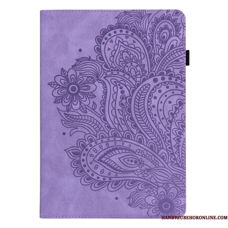 Cover Xiaomi Pad 6 Bloemenprint Met Leerlook