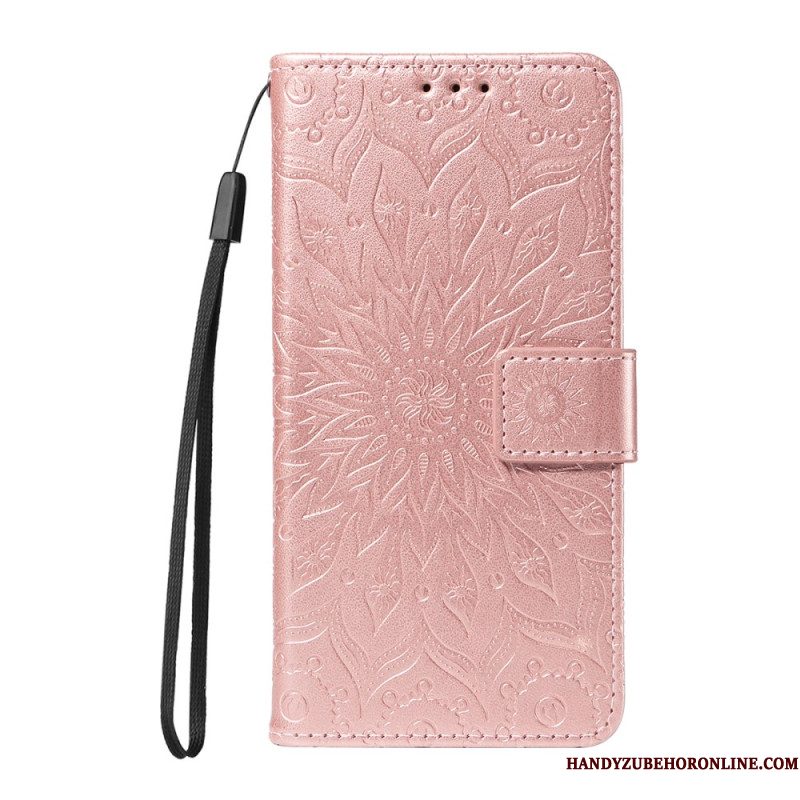 Flip Case Leren Huawei Pura 80 Ultra Zonnebloempatroon