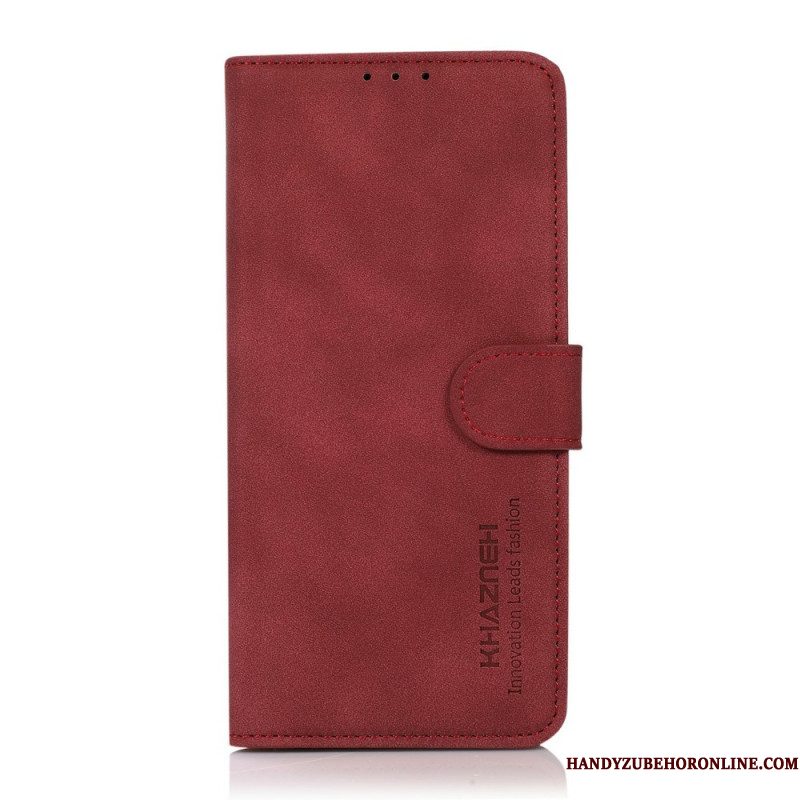 Flip Case Leren Samsung Galaxy A17 4g / 5g Suèdelook Khazneh