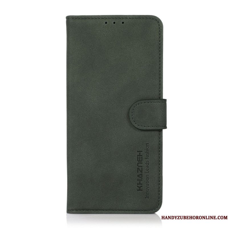 Flip Case Leren Samsung Galaxy A17 4g / 5g Suèdelook Khazneh