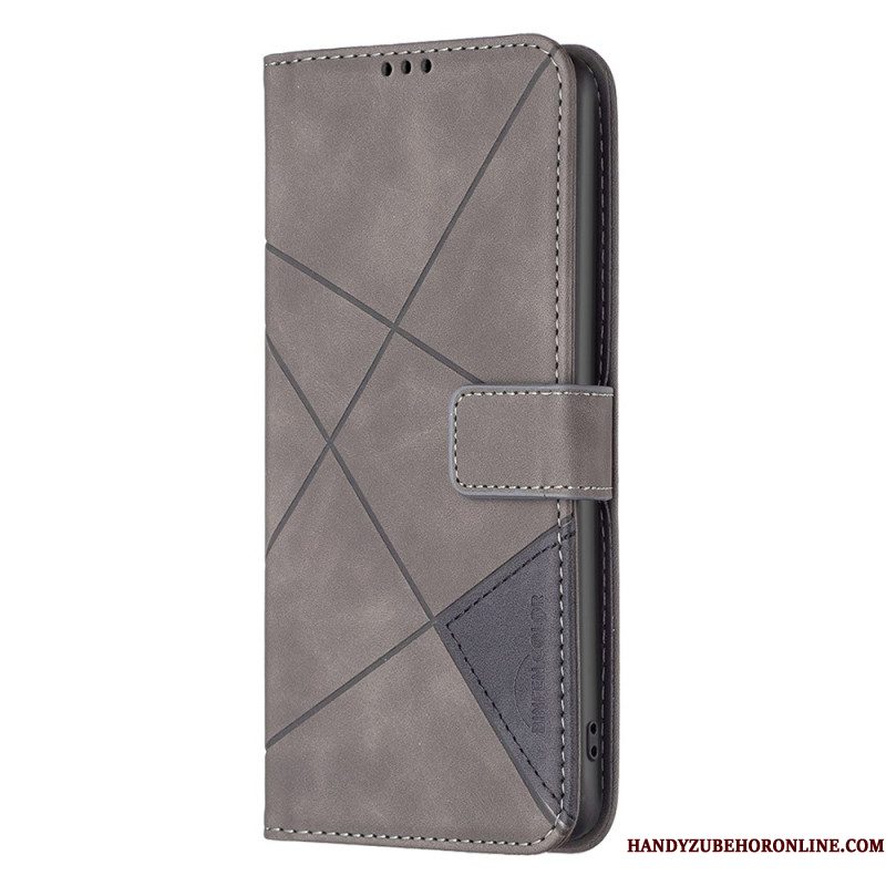 Flip Case Leren Samsung Galaxy S25 5g Edge Geometrisch Patroon Binfen Color