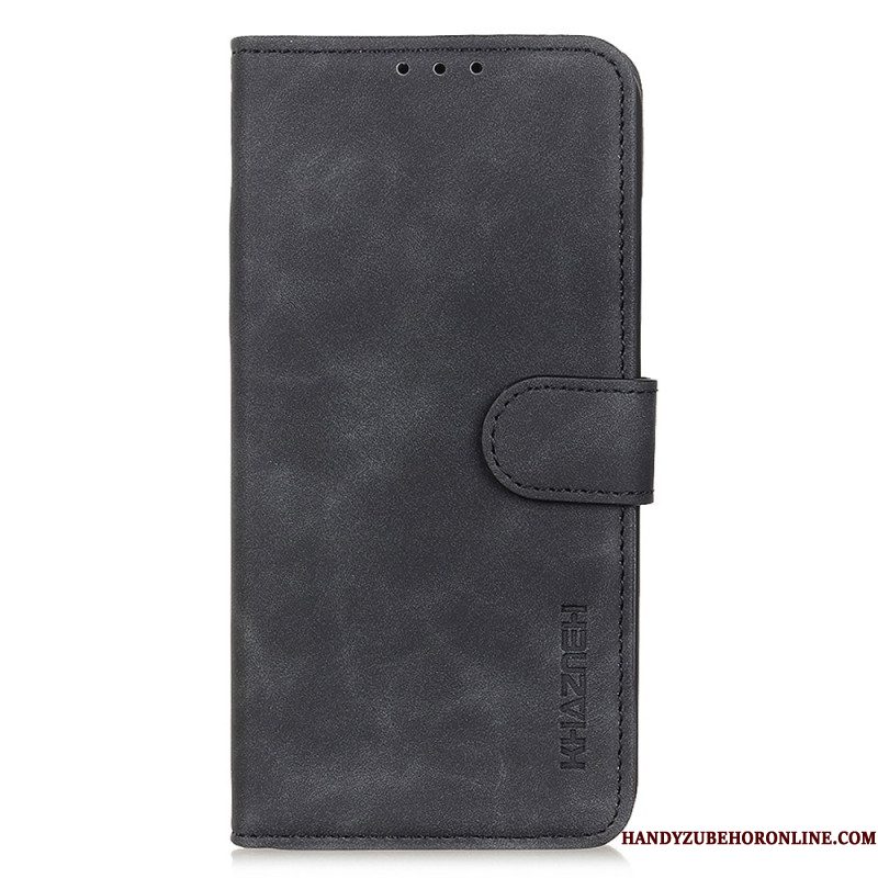 Flip Case Leren Samsung Galaxy S25 5g Edge Suède-effect Khazneh