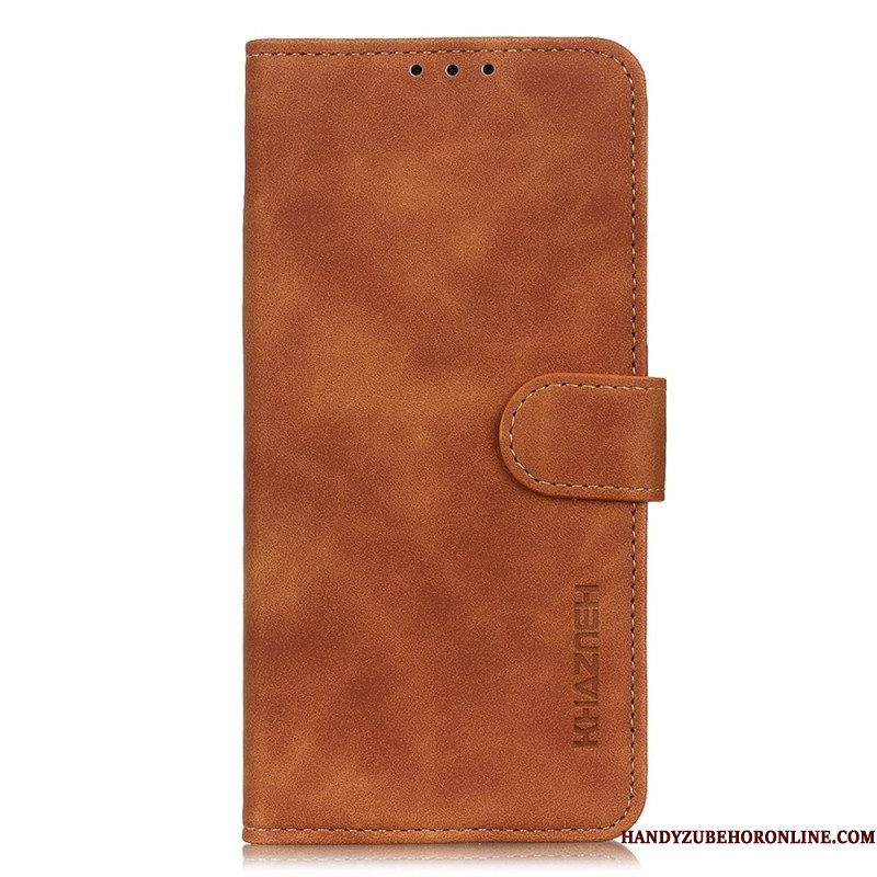 Flip Case Leren Samsung Galaxy S25 5g Edge Suède-effect Khazneh