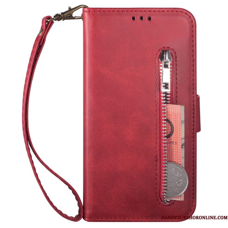 Flip Case Leren Samsung Galaxy S25 5g Portemonnee Met Bandje