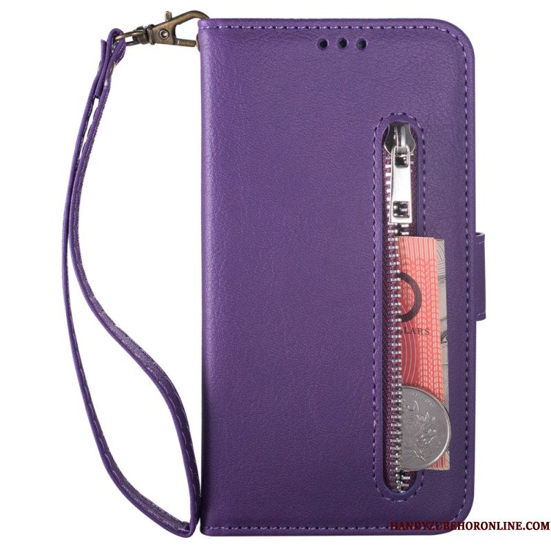 Flip Case Leren Samsung Galaxy S25 5g Portemonnee Met Bandje