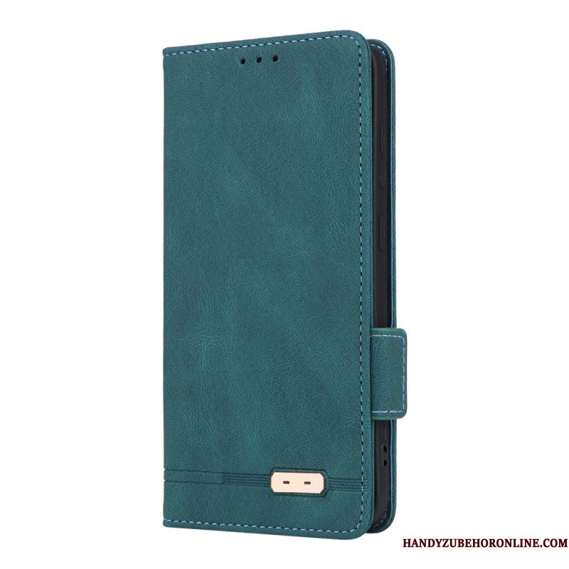 Flip Case Leren Samsung Galaxy S25 5g Retro Suède-effect