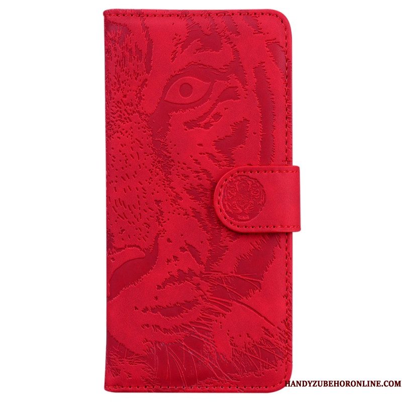 Flip Case Leren Samsung Galaxy S25 5g Tijgerprint