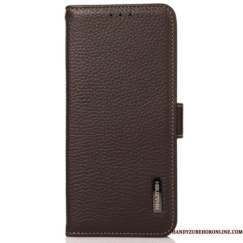 Flip Case Leren Samsung Galaxy S25 Fe Khazneh-leer Met Rfid-bescherming