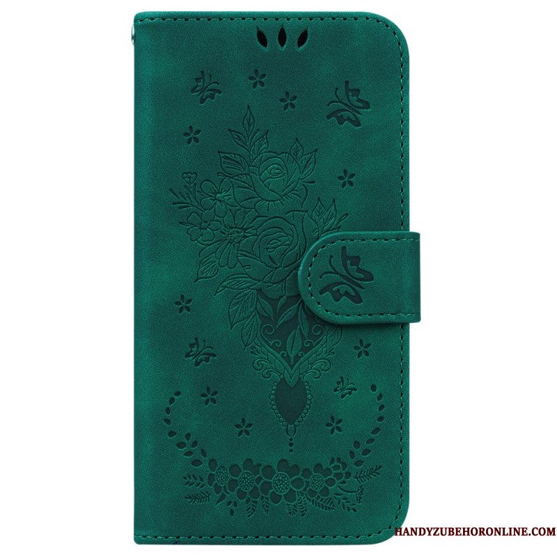 Flip Case Leren Samsung Galaxy S25 Plus 5g Roze Suède-effect