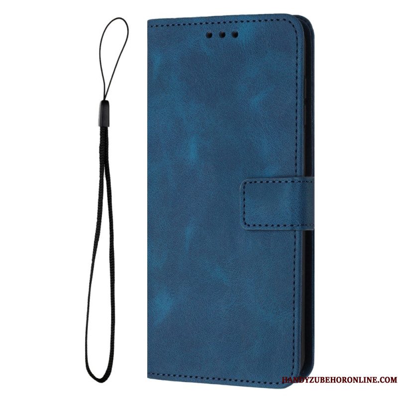 Flip Case Leren Samsung Galaxy S25 Ultra 5g Klassieke Lederlook Met Bandje