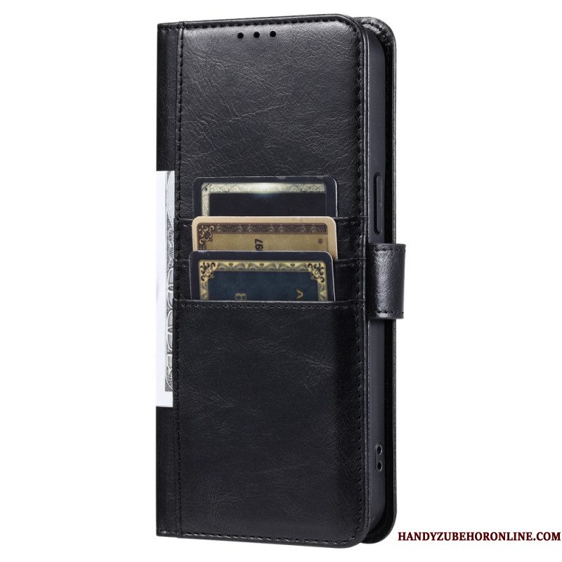 Flip Case Leren Samsung Galaxy S26 Plus 6 Kaartsleuven En Polsbandje