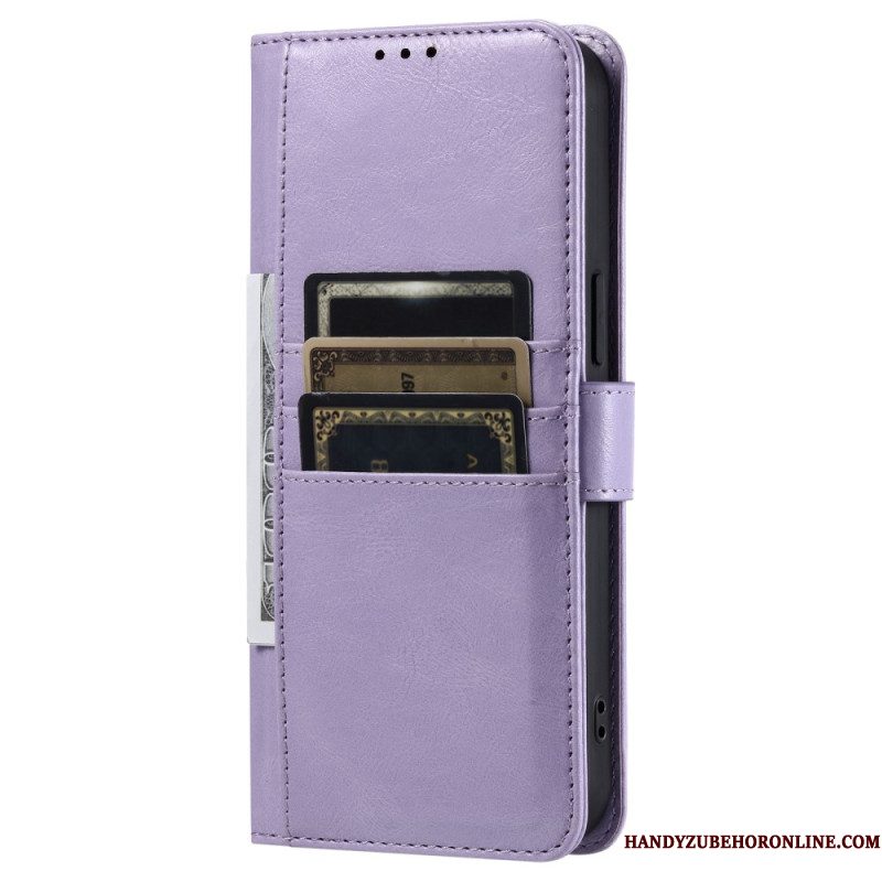 Flip Case Leren Samsung Galaxy S26 Plus 6 Kaartsleuven En Polsbandje