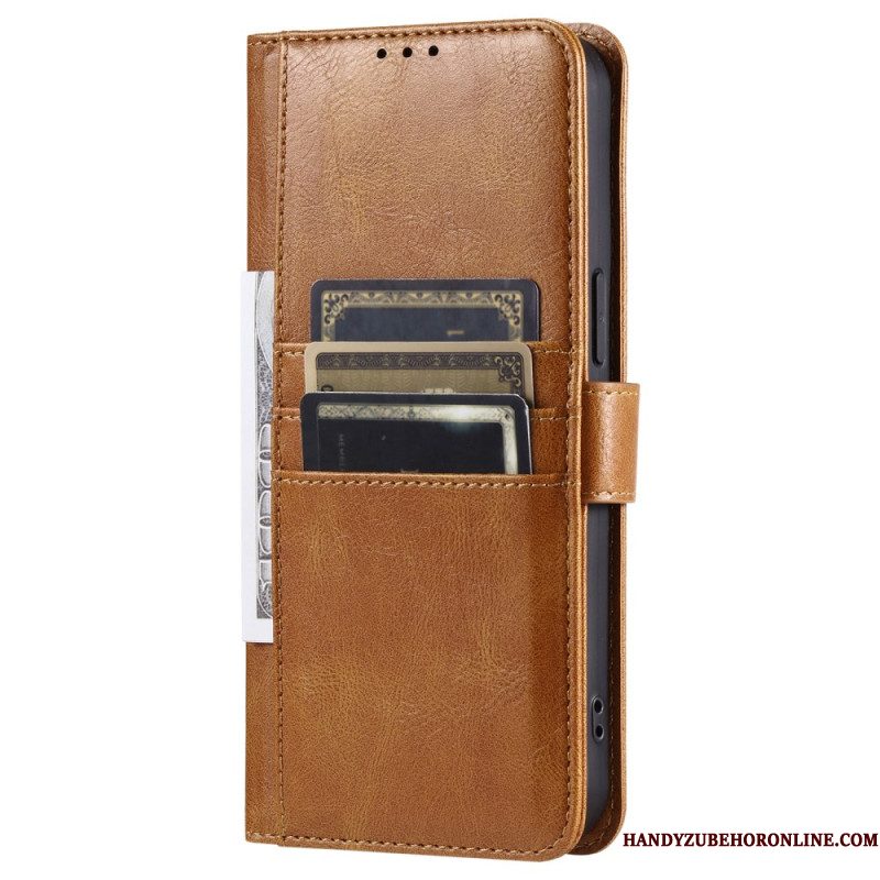 Flip Case Leren Samsung Galaxy S26 Plus 6 Kaartsleuven En Polsbandje