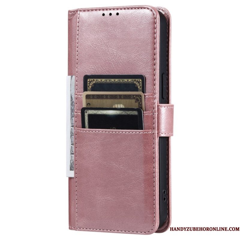 Flip Case Leren Samsung Galaxy S26 Plus 6 Kaartsleuven En Polsbandje
