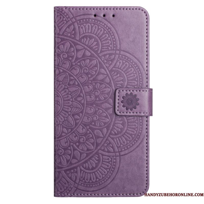 Flip Case Leren Samsung Galaxy S26 Plus Mandala-gravure