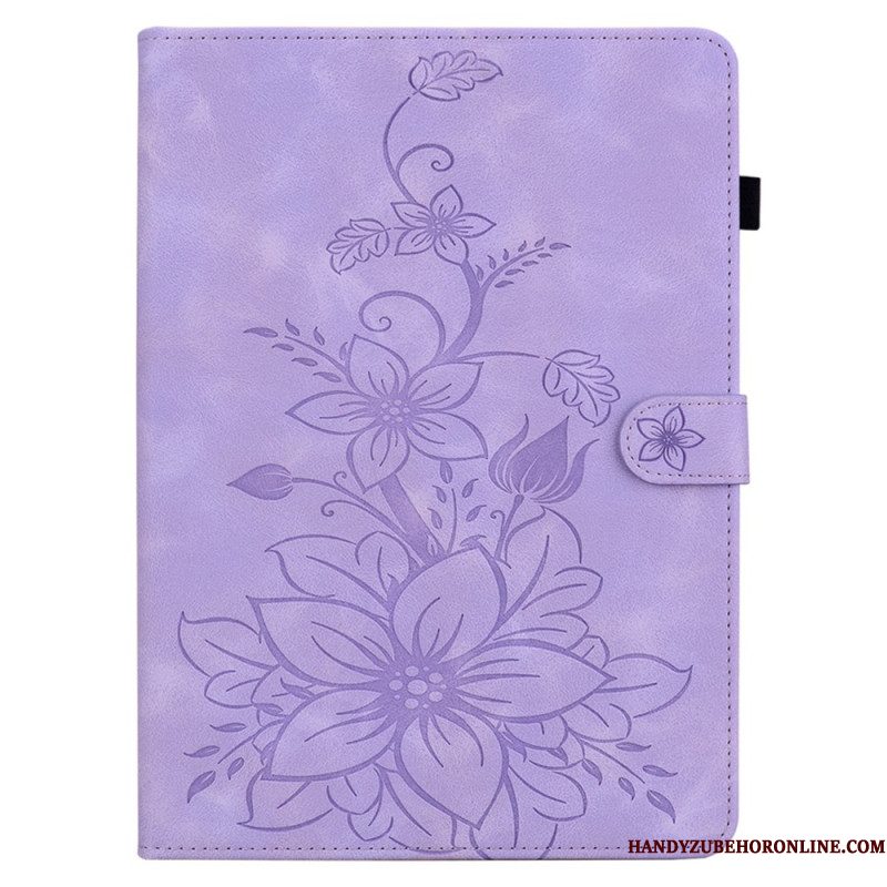 Flip Case Leren Samsung Galaxy Tab S10 Plus Fleur-de-lys