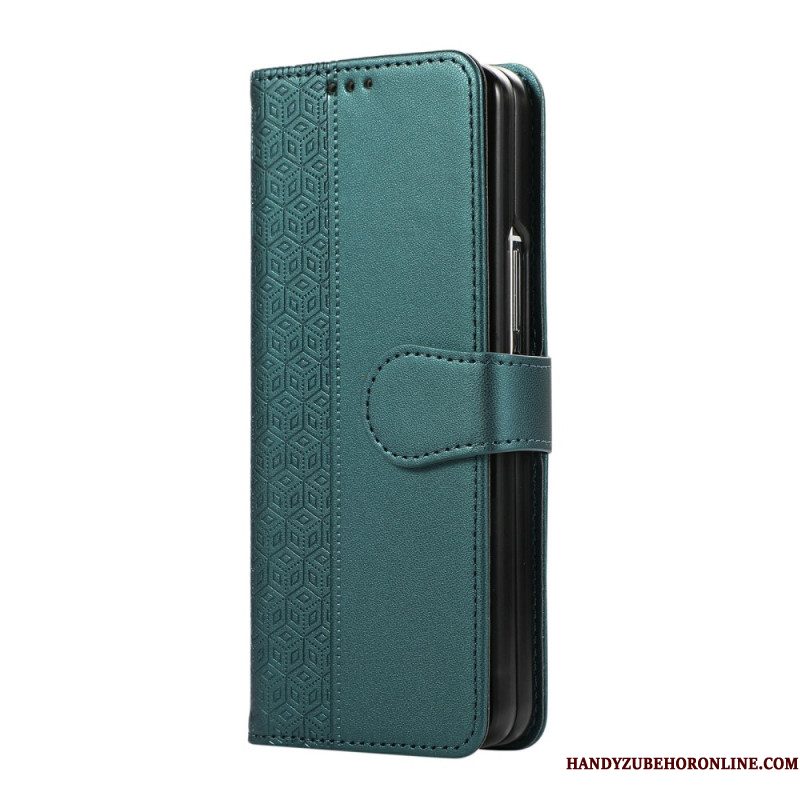 Flip Case Leren Samsung Galaxy Z Fold 7 Diamantdesign