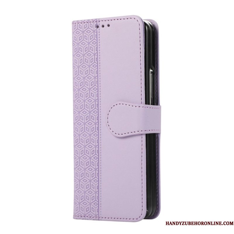 Flip Case Leren Samsung Galaxy Z Fold 7 Diamantdesign