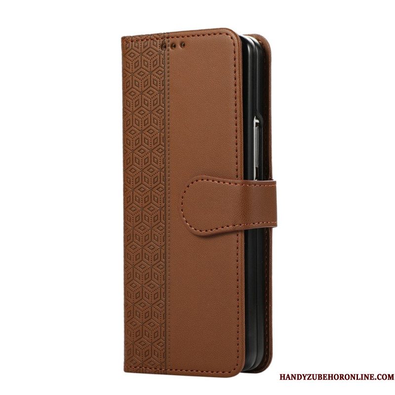 Flip Case Leren Samsung Galaxy Z Fold 7 Diamantdesign