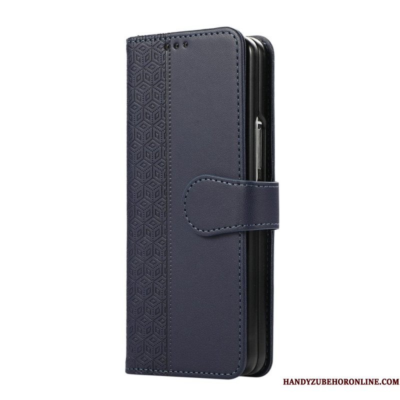 Flip Case Leren Samsung Galaxy Z Fold 7 Diamantdesign