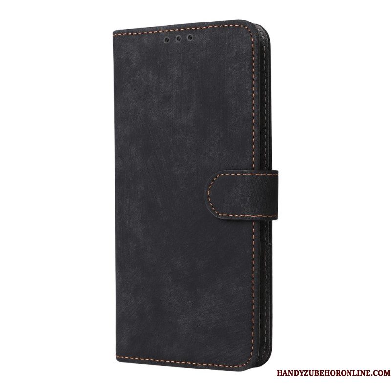 Flip Case Leren Sony Xperia 1 Vii Rfid-bescherming En Bandje