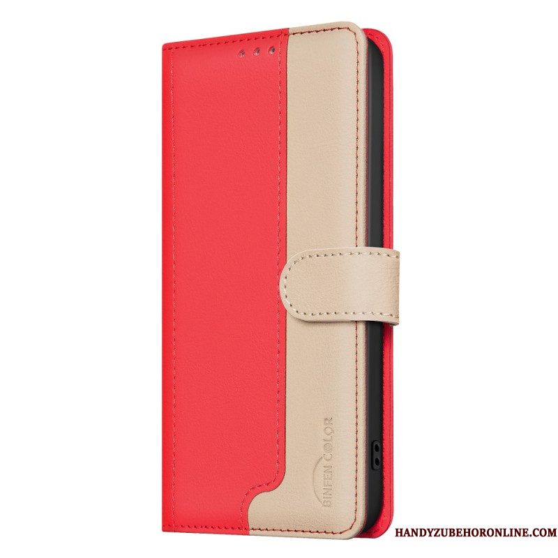 Flip Case Leren Xiaomi 15 Binfen Color Tweekleurig