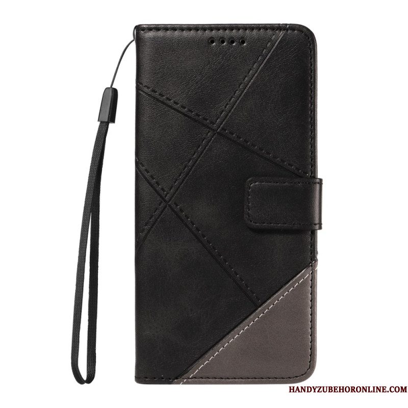 Flip Case Leren Xiaomi 15 Ultra Geometrisch Ontwerp