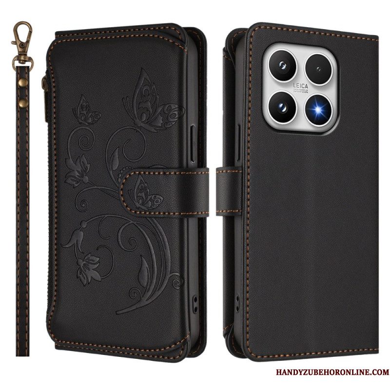 Flip Case Leren Xiaomi 17 Portemonnee Met Bloemenprint
