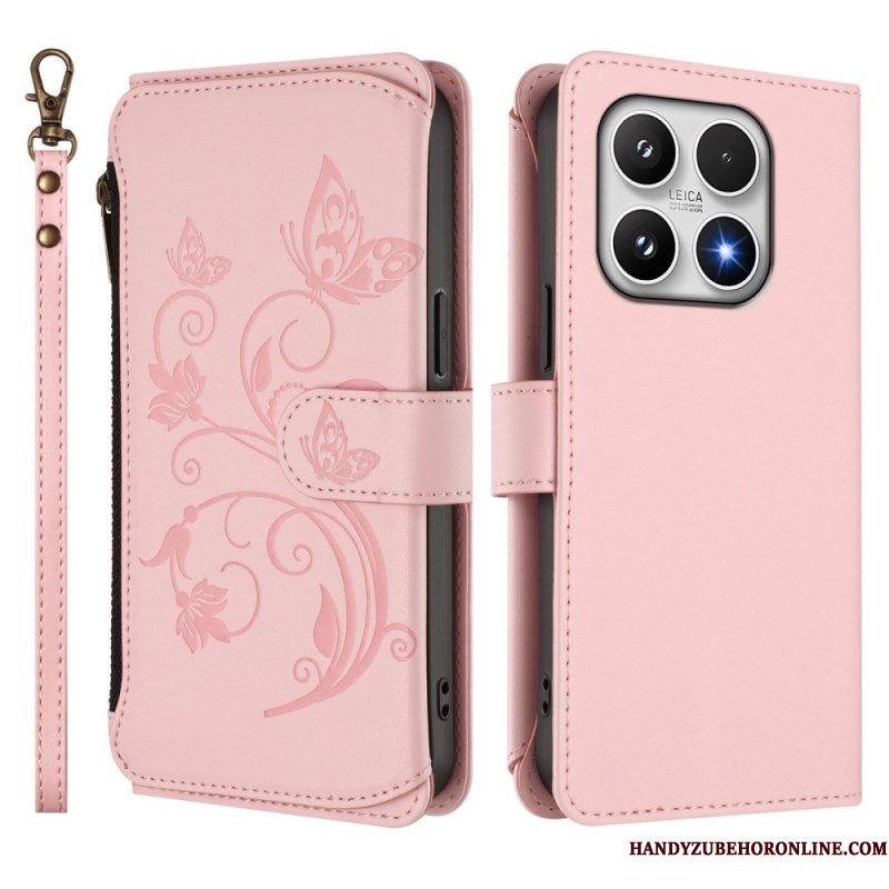 Flip Case Leren Xiaomi 17 Portemonnee Met Bloemenprint