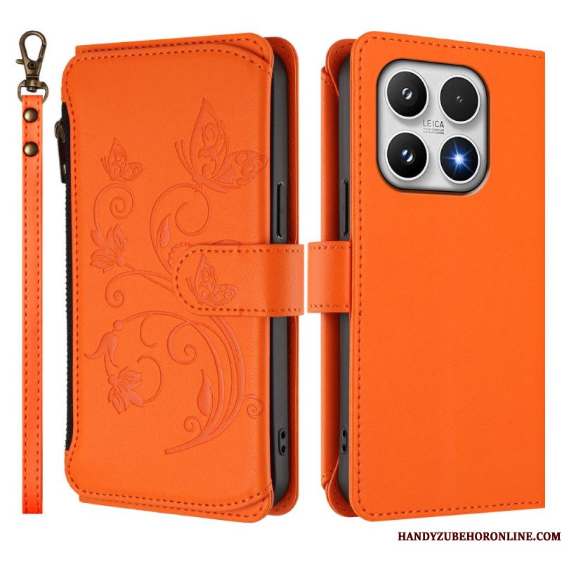 Flip Case Leren Xiaomi 17 Portemonnee Met Bloemenprint