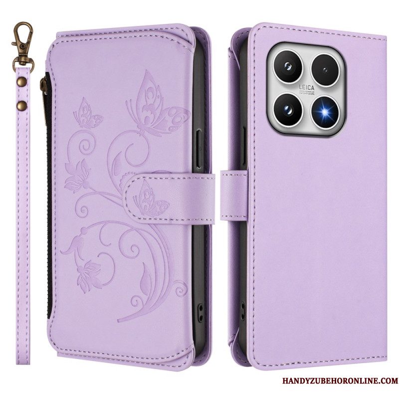Flip Case Leren Xiaomi 17 Portemonnee Met Bloemenprint
